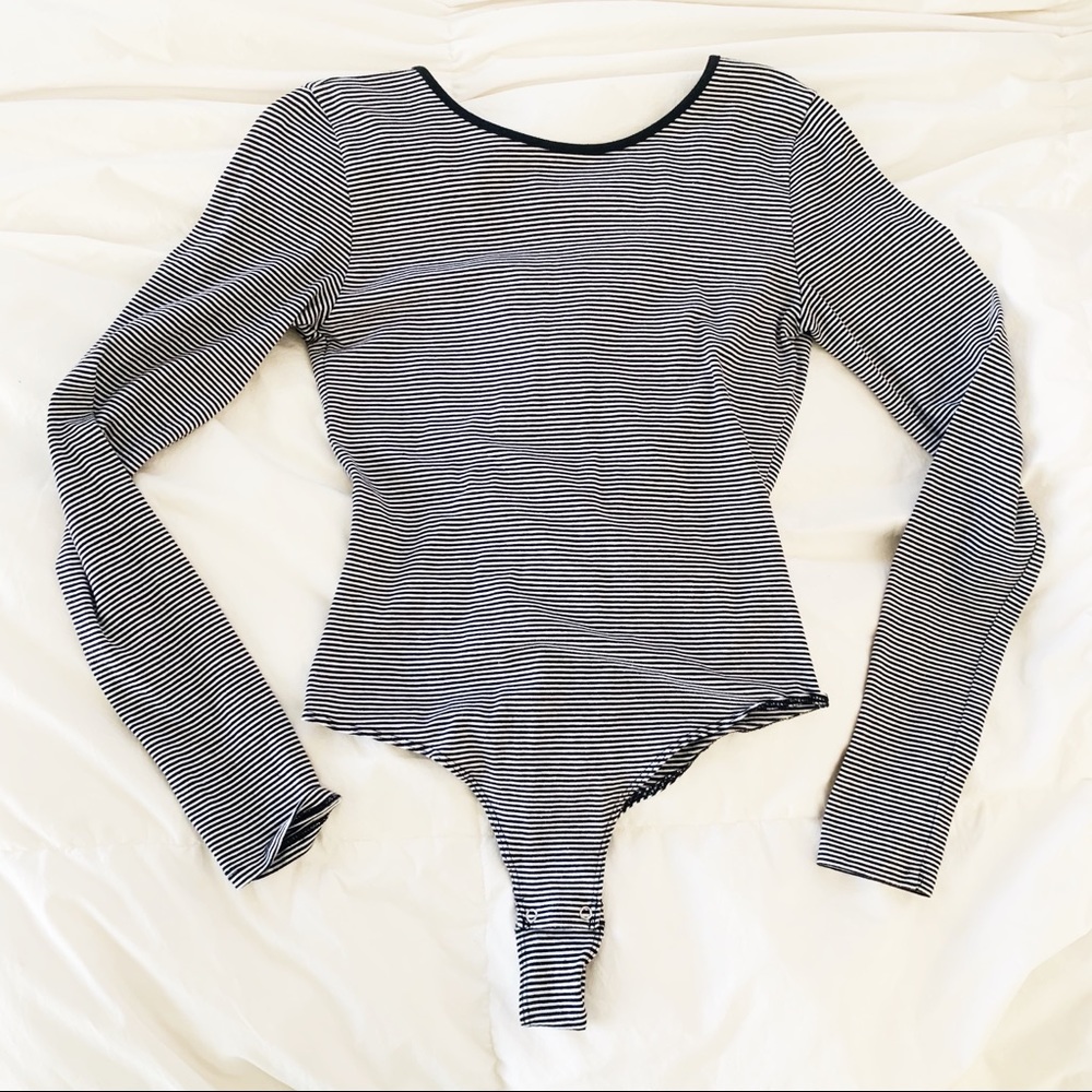 Black and white striped bodysuit!